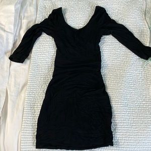 Black bodycon dress